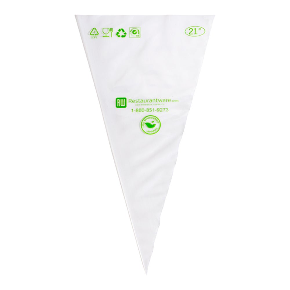 Bags, Pastry, 21 x 10.25 Inch, Clear, Plastic, Biodegradeable,1 - 100 COUNT