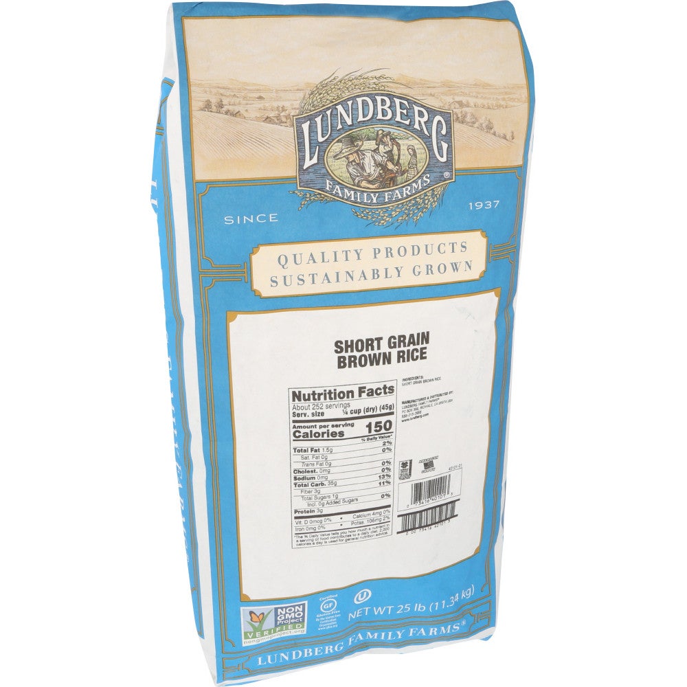 Rice, Brown, Short Grain,1 - 25 POUND