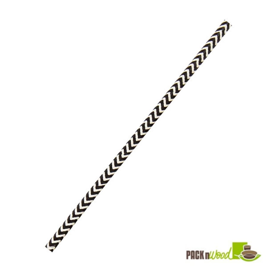 Straws, 7.75 Inch, Black, Unwrapped, 7.75 Linear Inch,6 - 500 COUNT