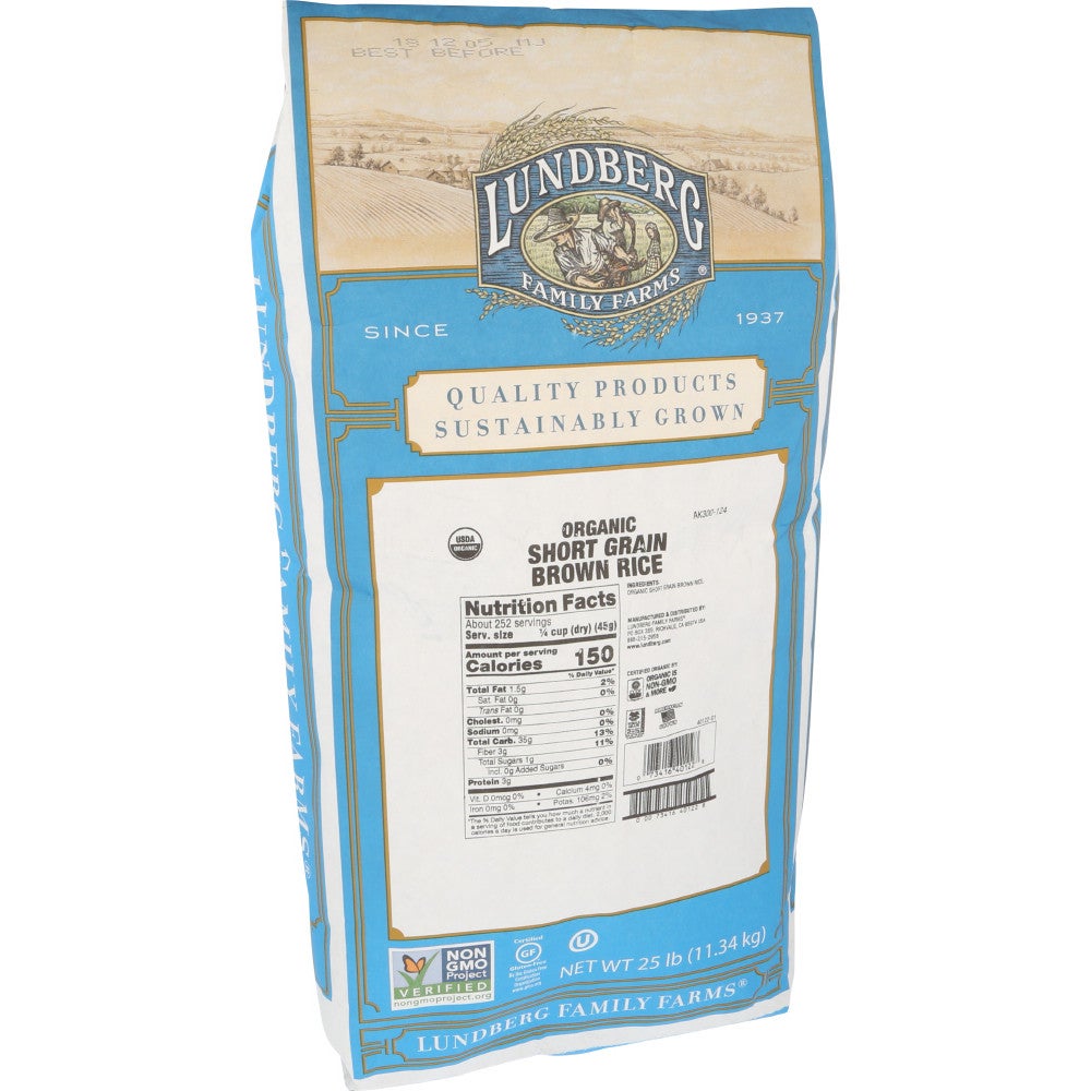 Rice, Brown, Short Grain,1 - 25 POUND
