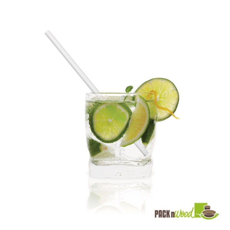 Straws, 7.75 Inch, Paper, White Striped, Unwrapped, Coated with Bees Wax, 7.75 Linear Inch,6 - 500 COUNT