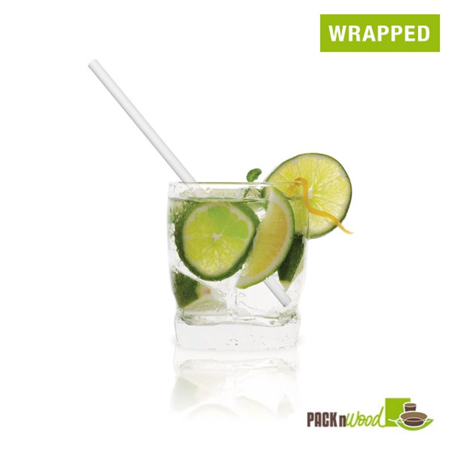 Straws, 7.75 Inch, Paper, White, Wrapped, 7.75 Linear Inch,6 - 500 COUNT