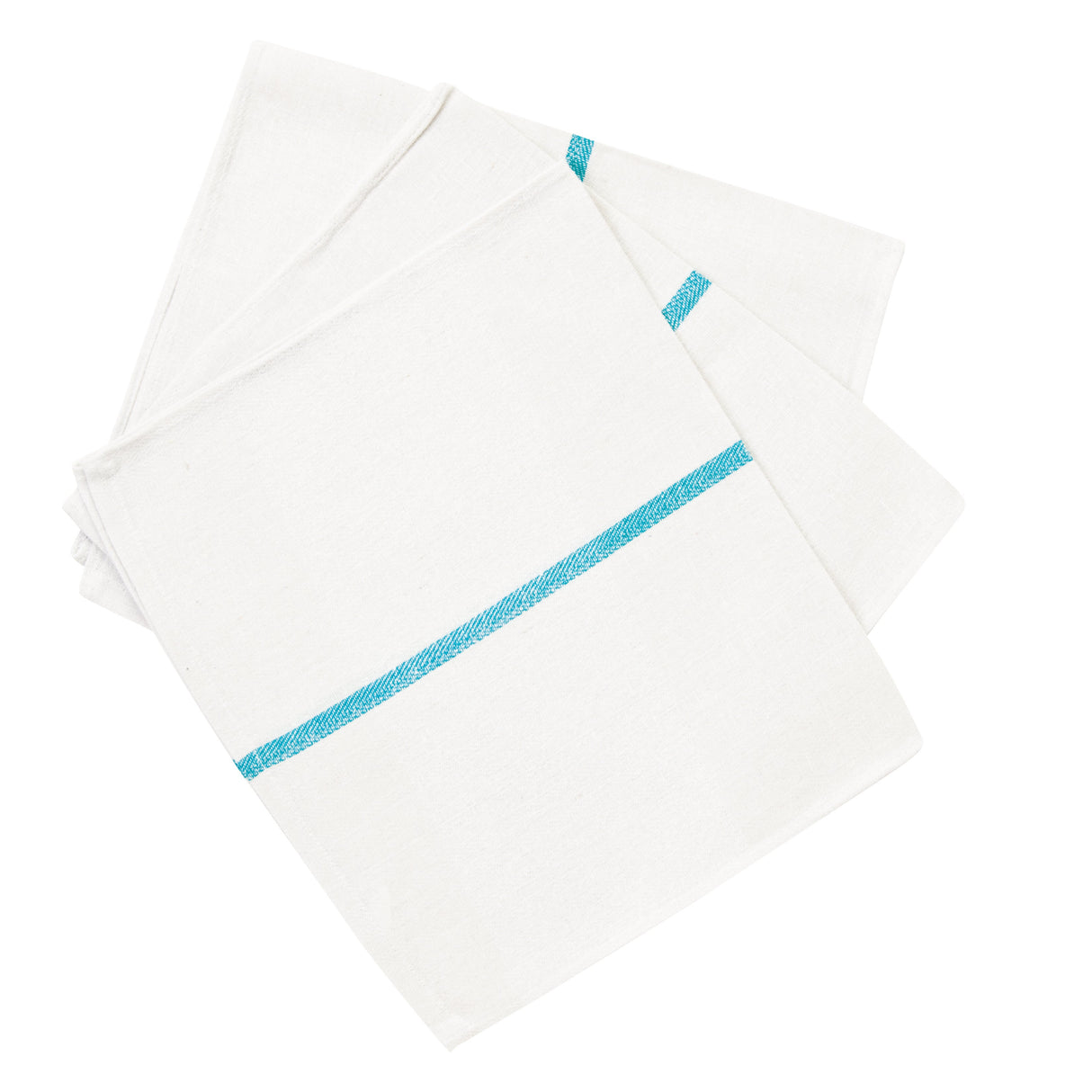 Towels, White with Multi-color Stripes, 20 x 28 Inch, Cotton Terry Cloth,12 - 1 EACH