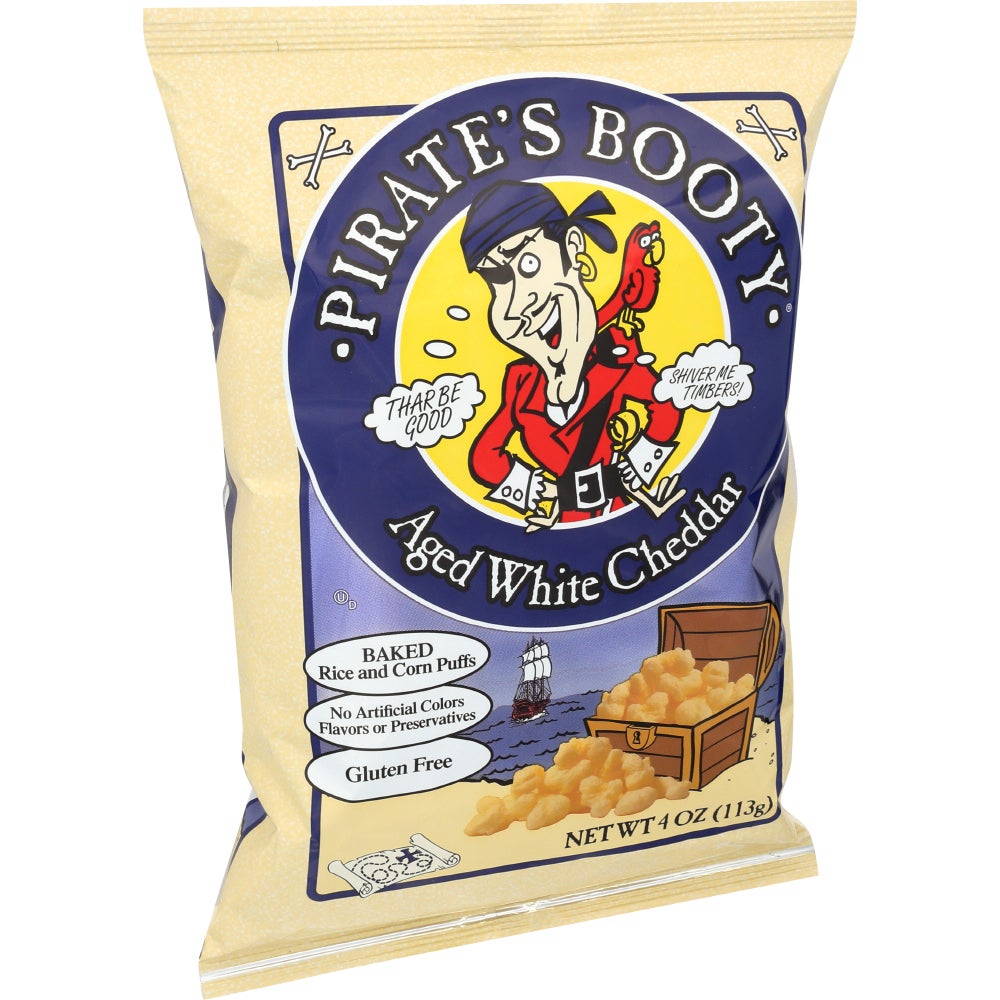 Rice & Corn, Aged White Cheddar, Pirate's Booty, Puffs,12 - 4 OUNCE