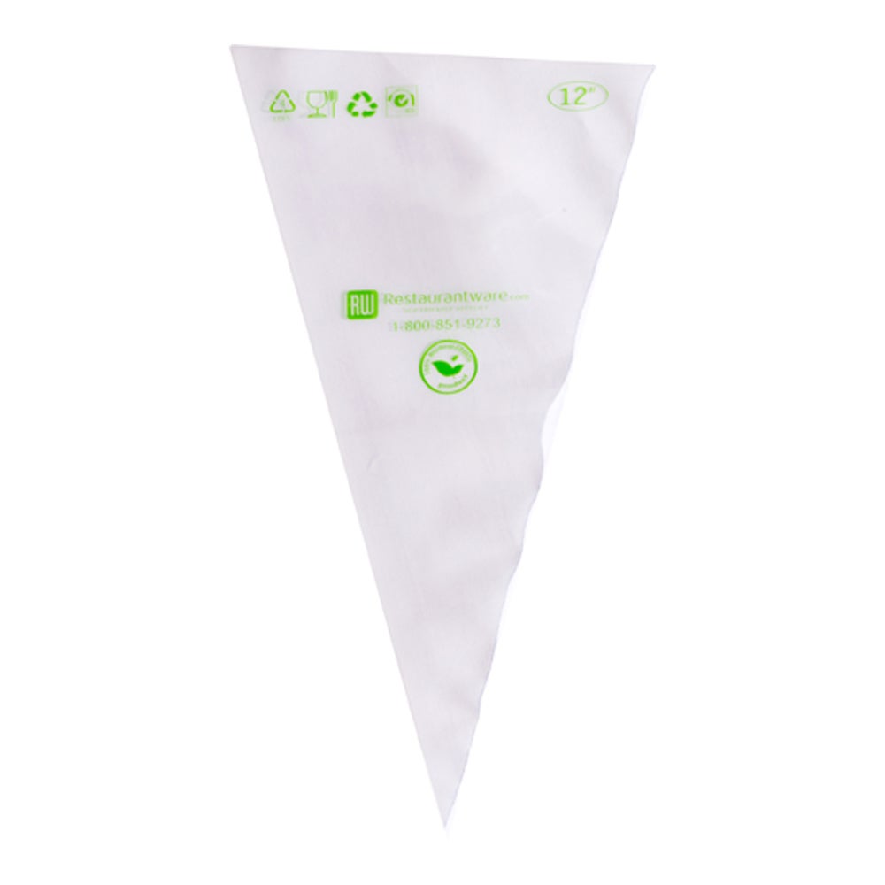 Bags, Pastry, 12 x 6 Inch, Clear, Plastic, Biodegradeable,1 - 100 COUNT