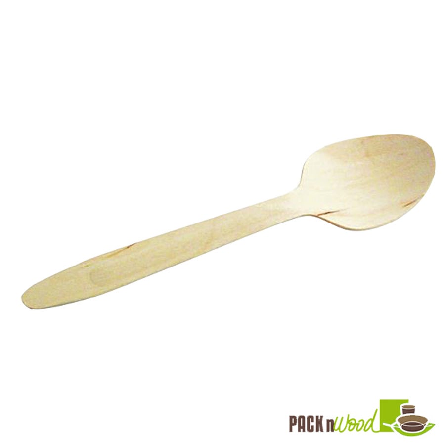 Spoons, Wood, Natural, 6.5 Inch, 6.2 Linear Inch,20 - 100 COUNT