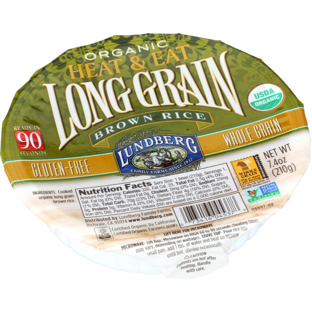 Rice, Brown, Bowl Pack, Long Grain,12 - 7.4 OUNCE