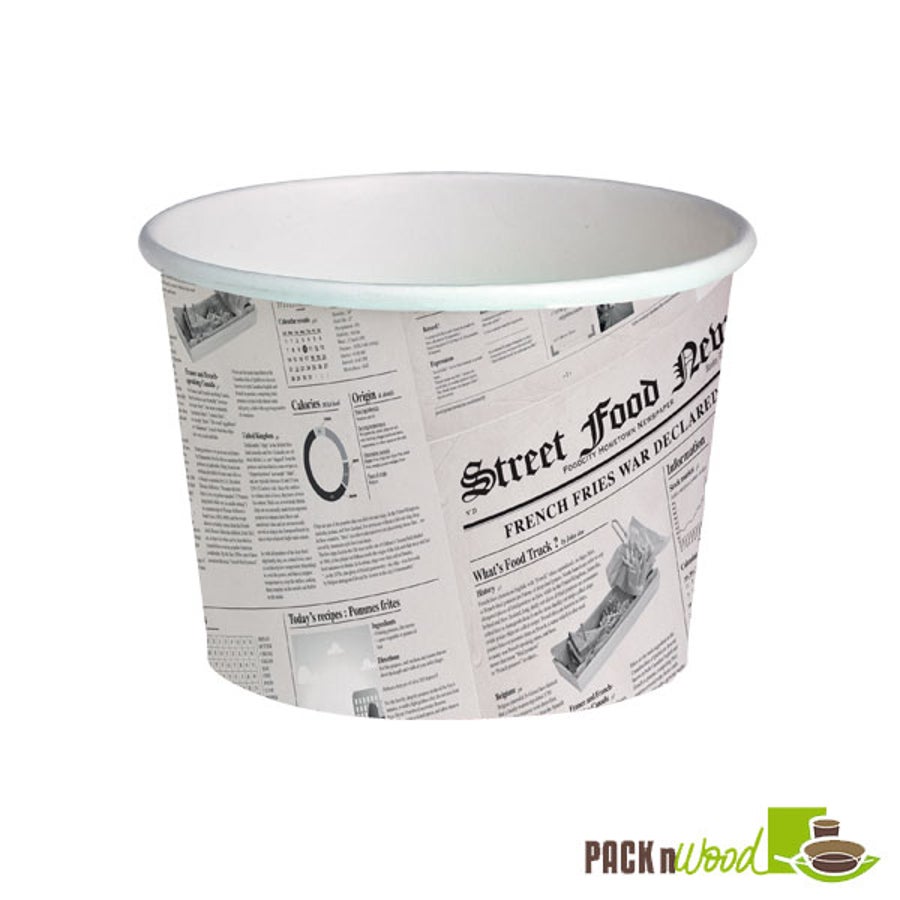 Containers, Deli, 24 Ounce, Paper, News Printed, Round, 24 Ounce,10 - 50 COUNT