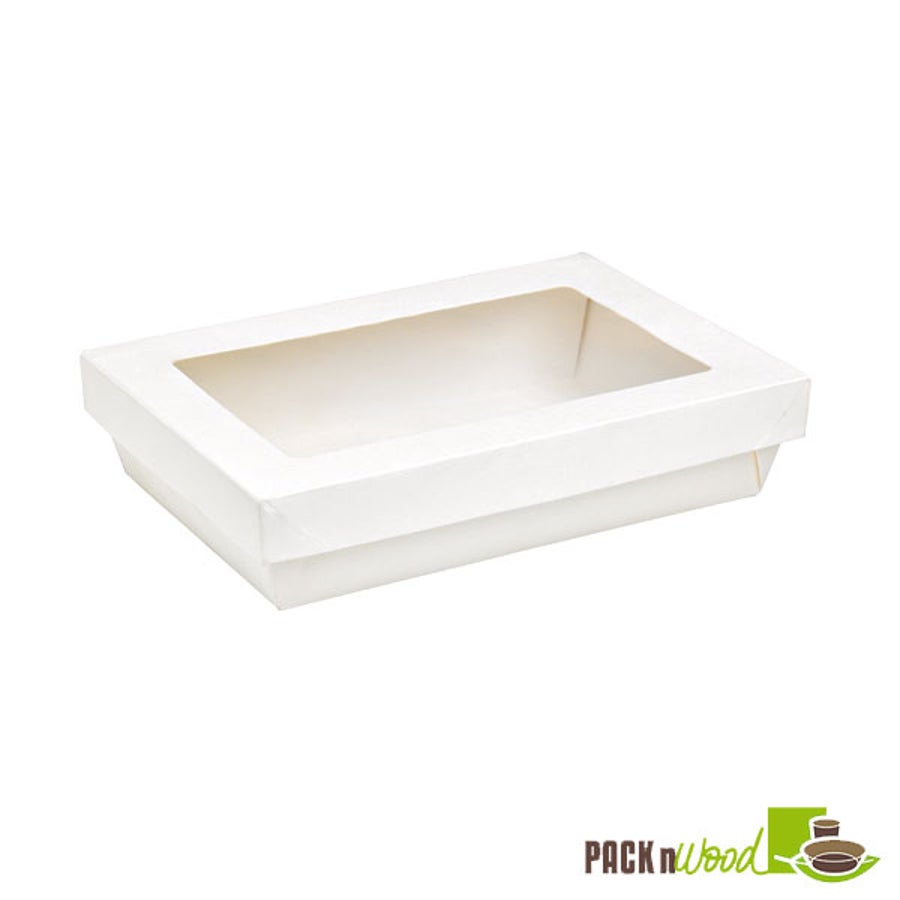 Boxes, Kray, Paper, White/Brown, Rectangular, With Lid,4 - 50 COUNT