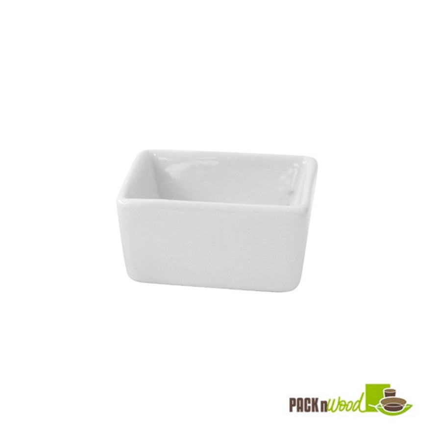 Bowls, Mini, 2 Ounce, Cubic, White, Porcelain,6 - 4 COUNT