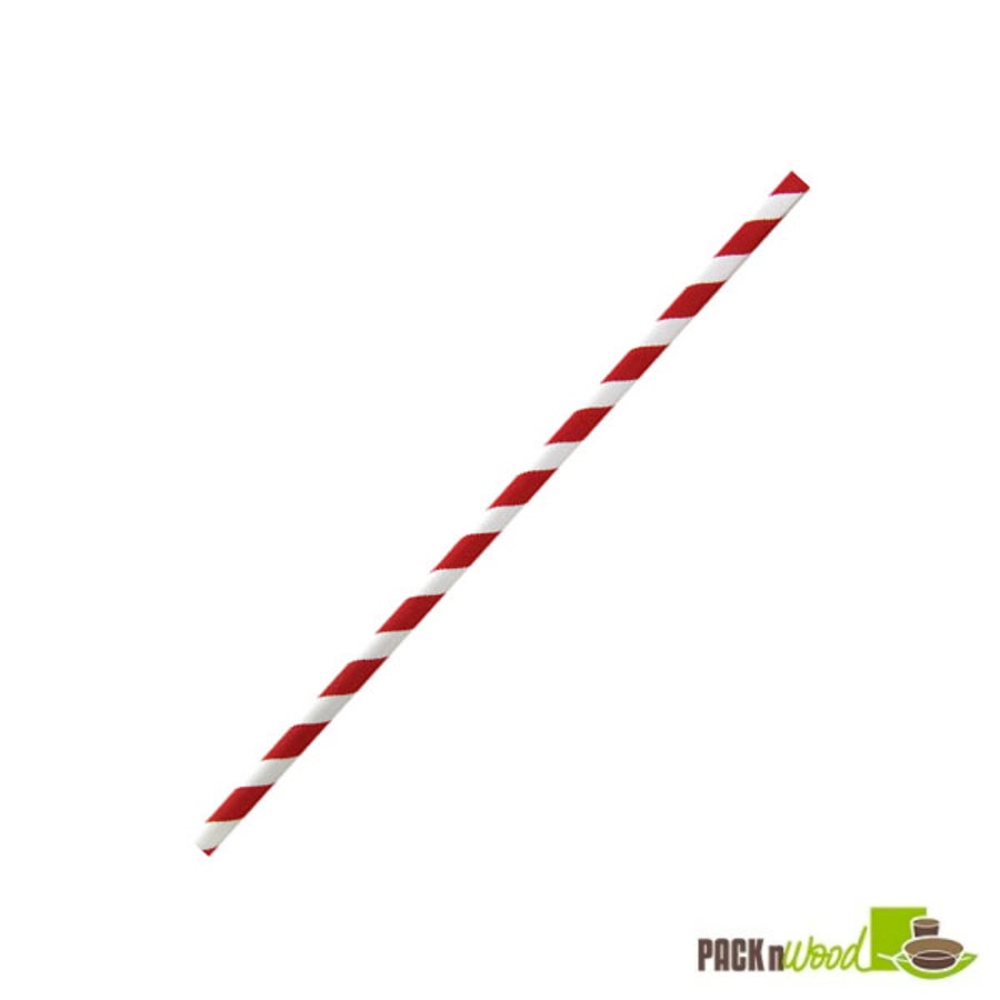 Straws, 5.7 Inch, Red Striped, Unwrapped, 5.7 Linear Inch,6 - 500 COUNT