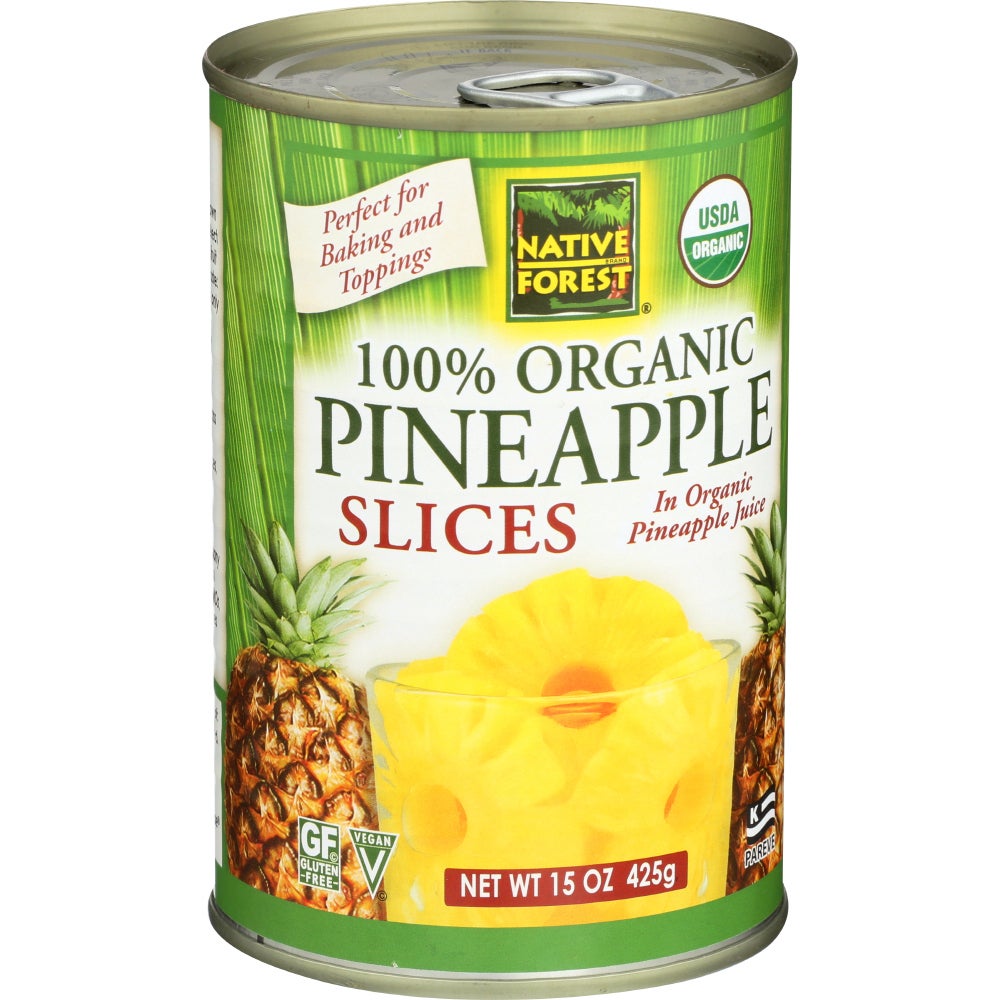 Pineapples, Sliced, Organic, in Natural Juice, Canned,6 - 15 OUNCE