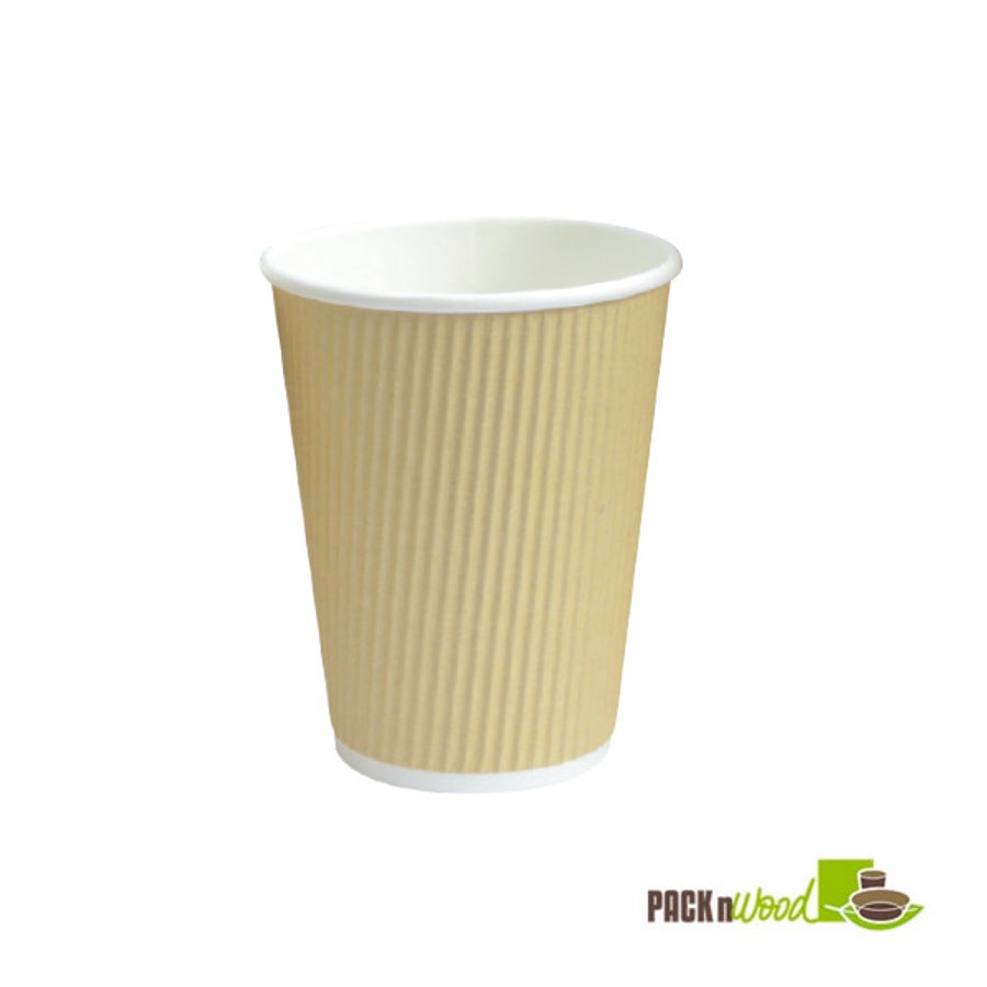 Cups, Hot, 10 Ounce, Rippled Beige, 10 Ounce,25 - 40 COUNT