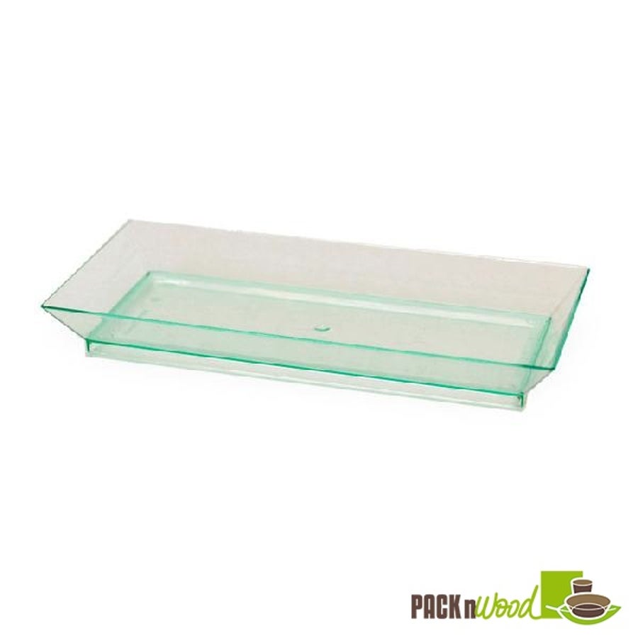 Dishes, Appetizer, Klarity, 5.3 x 2.5 Inch, Transparent Green, Rectangular,4 - 50 COUNT