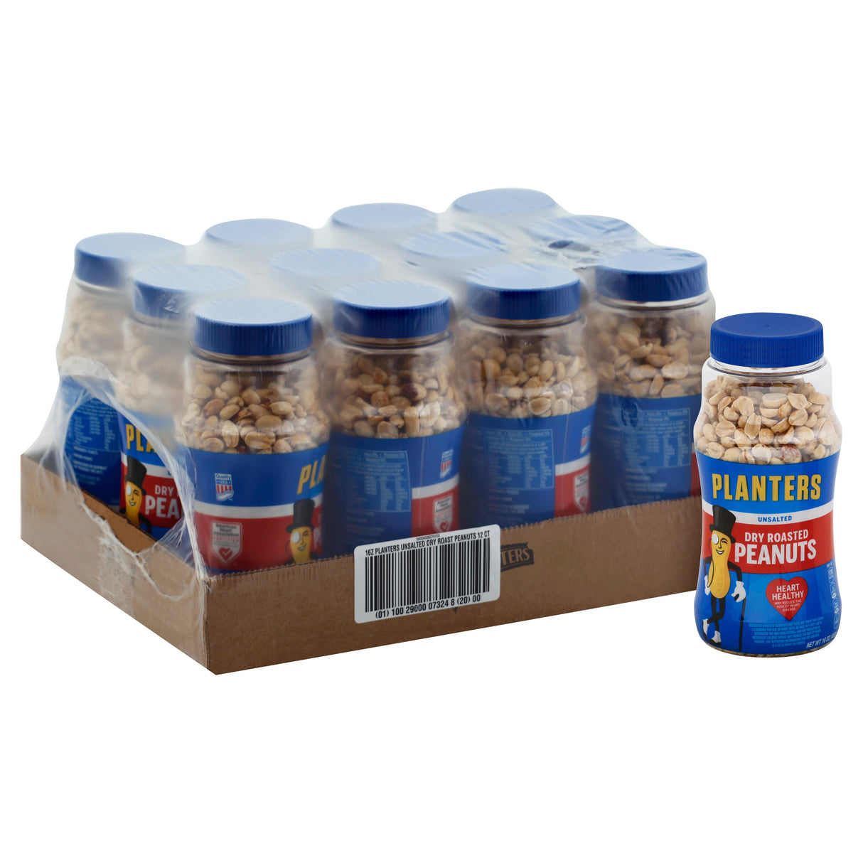 Peanuts, Dry Roasted Unsalted,12 - 453 Gram Avg