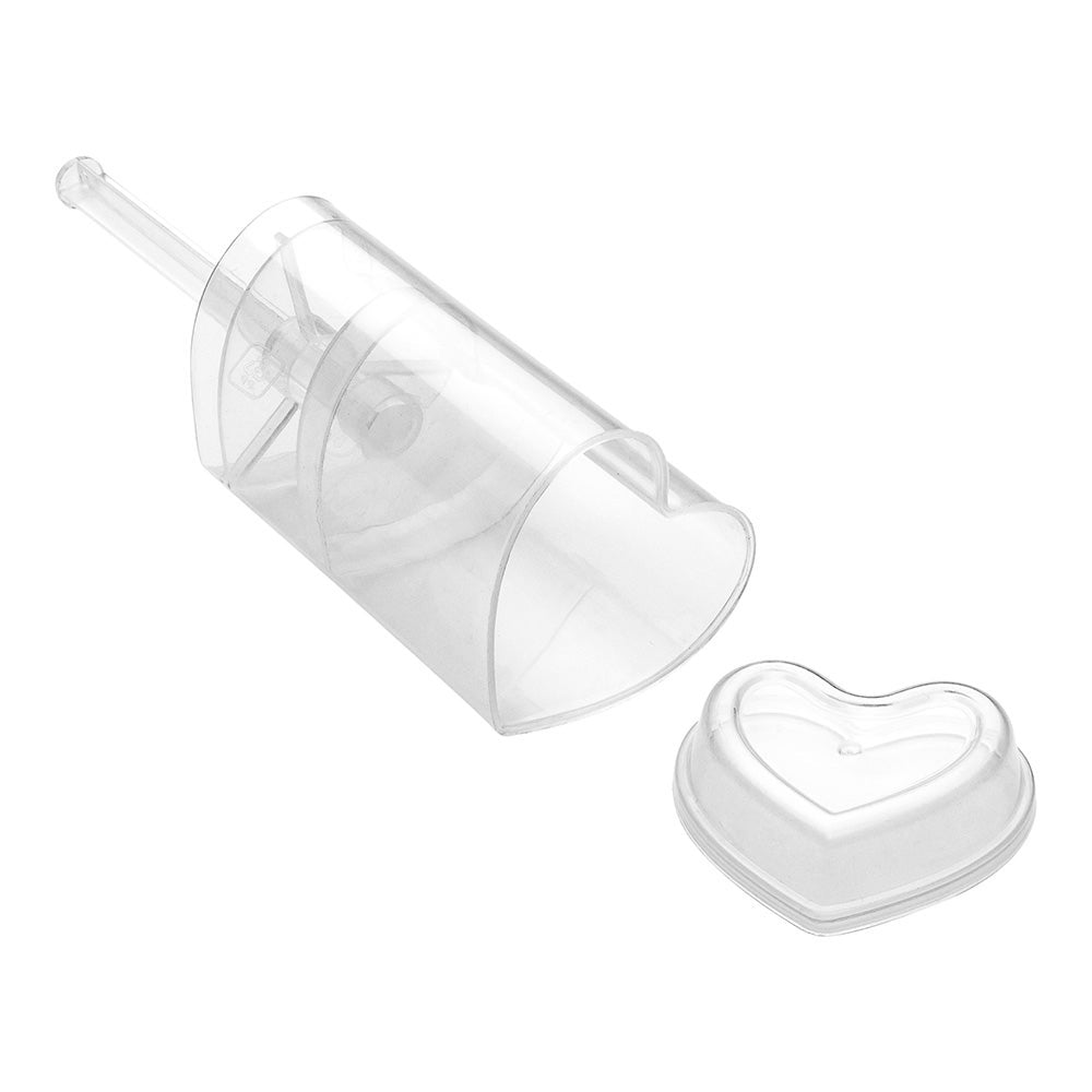 Shooter, Cake Pop, 4 Ounce, Plastic, Clear, Heart, with Lid, Push-Up,1 - 100 COUNT