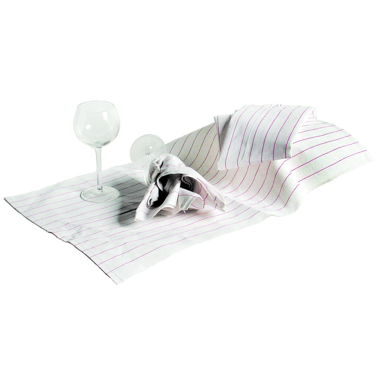 Towels, Glass Polishing, White with Red Stripes, 16 x 19 Inch, Cotton, Lint-Free,12 - 1 EACH