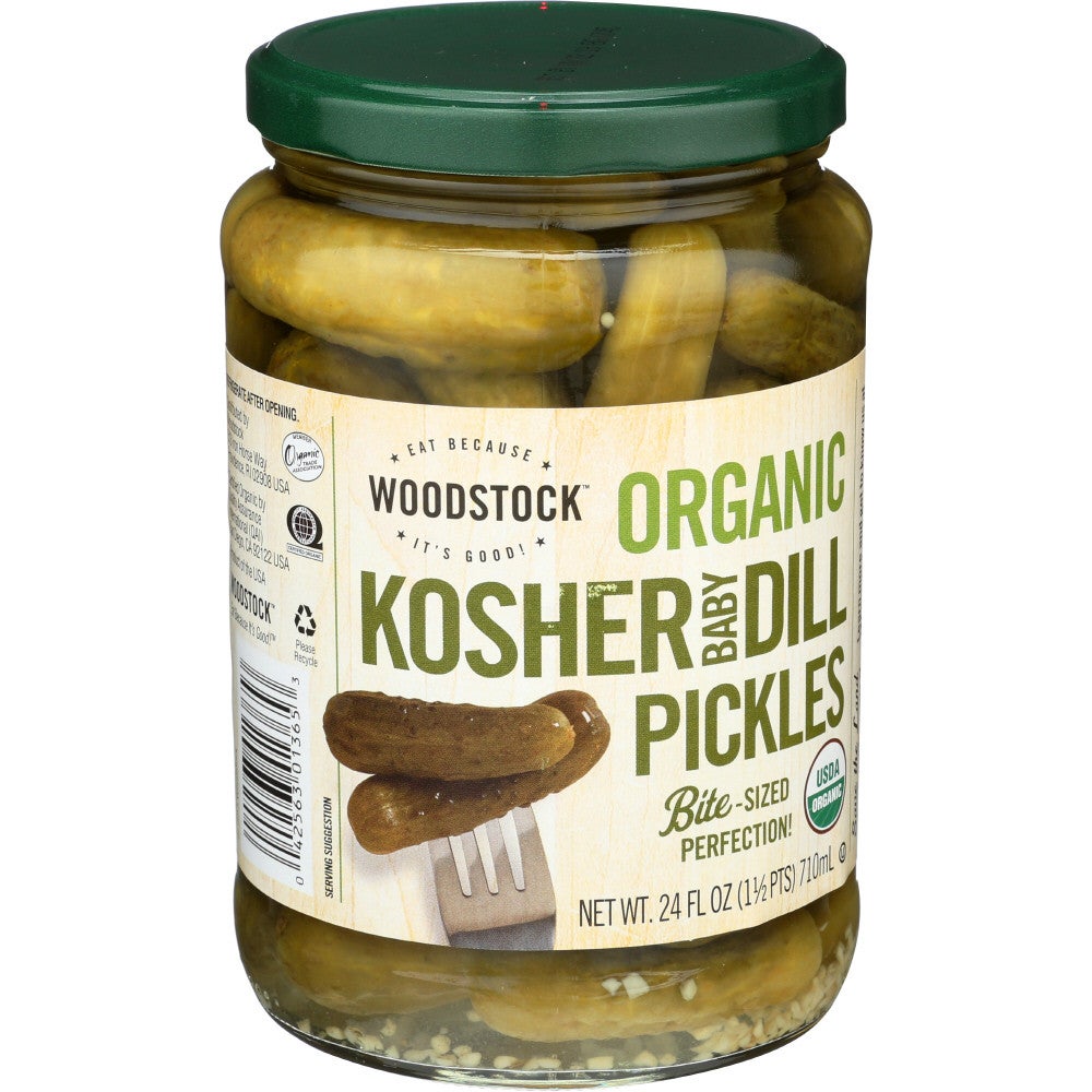 Pickles, Kosher Dill, Baby Whole, Organic,6 - 24 FLUID