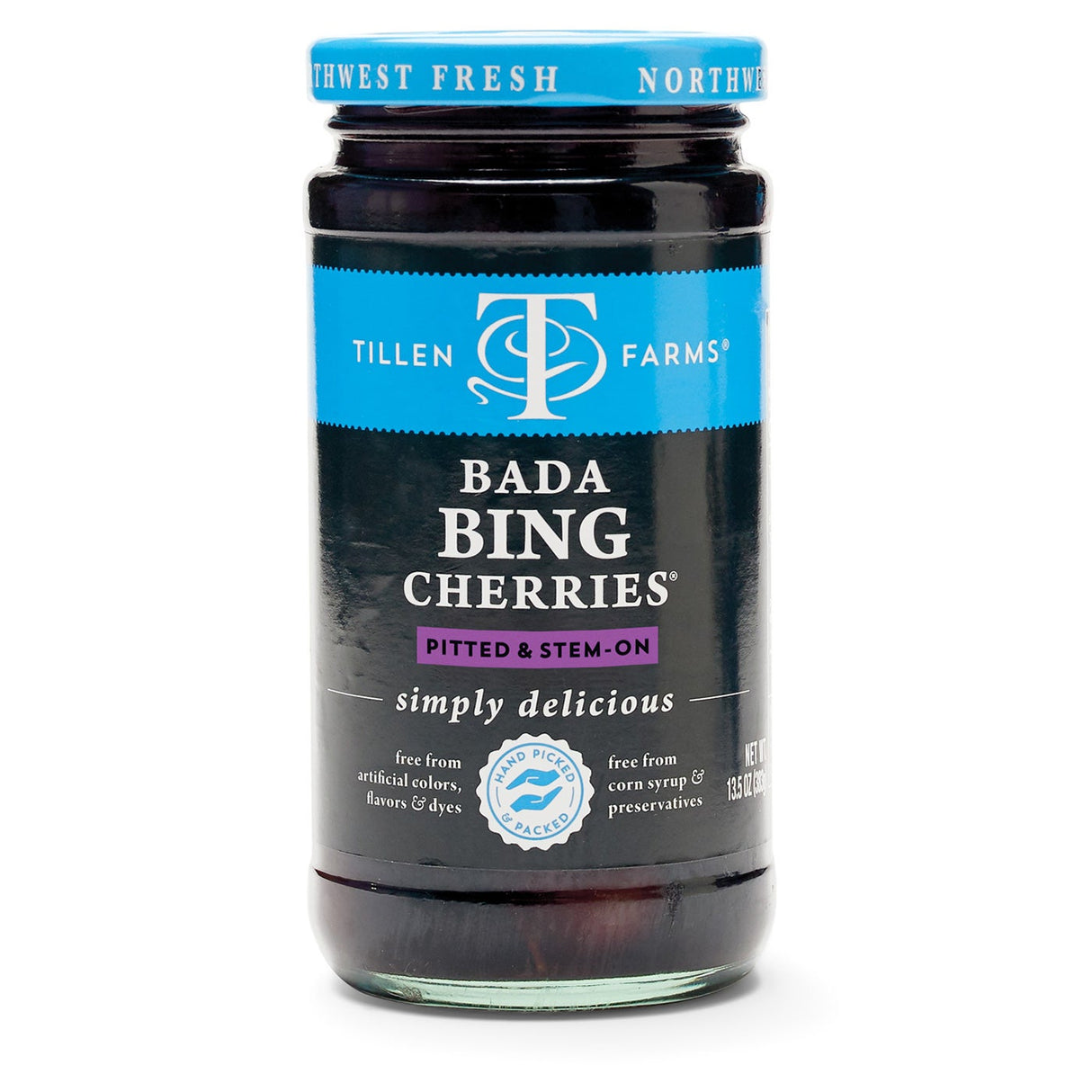 Cherries, Bada Bing, Whole, Pitted with Stem, in Sugar Water,6 - 13.5 OUNCE