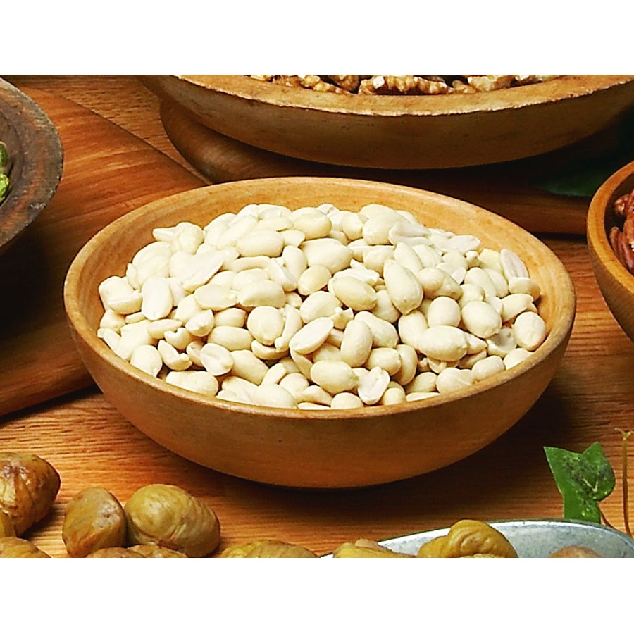 Peanuts, Blanched, Whole, Unsalted, Shelled,1 - 5 POUND