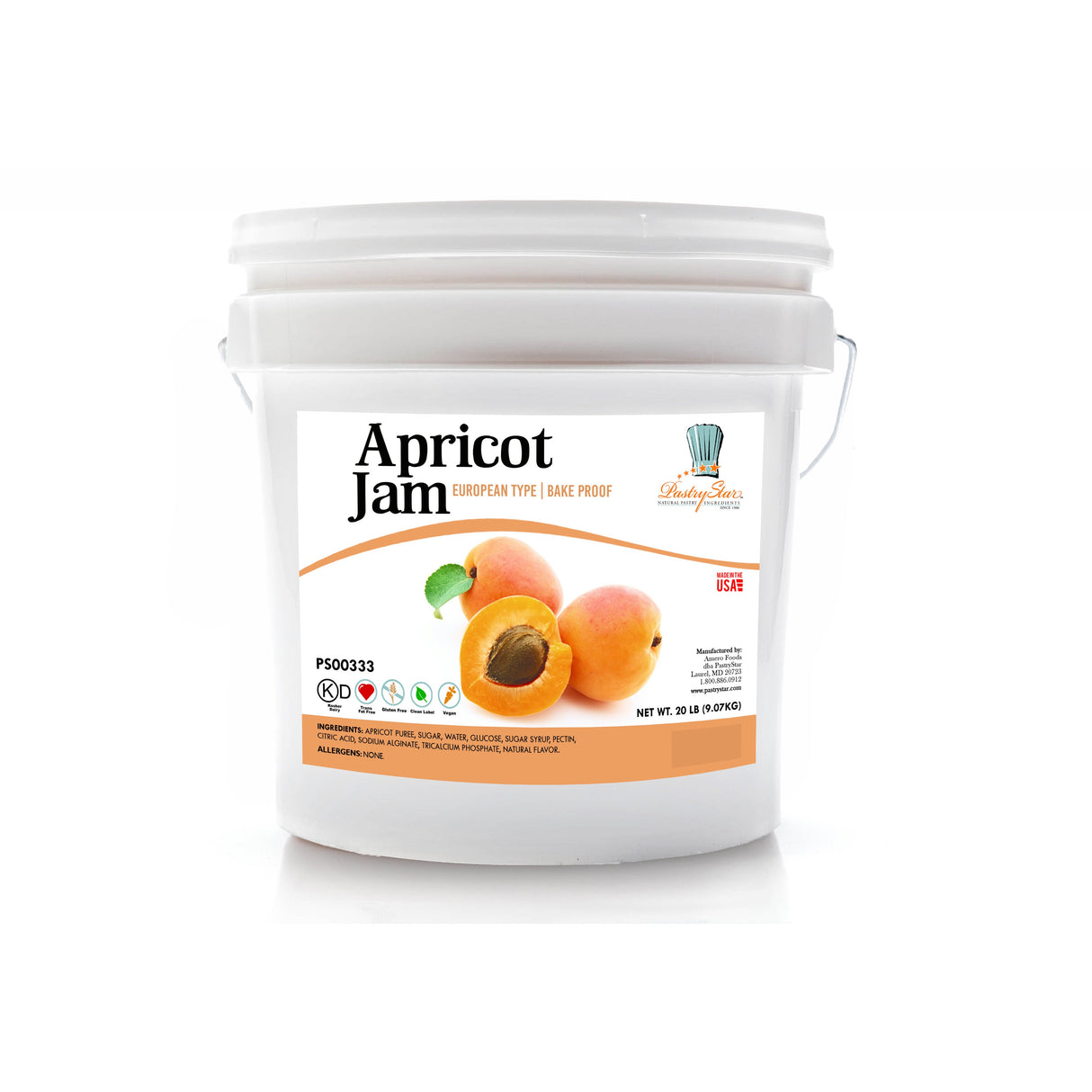 Jam, Bakery, Apricot,1 - 20 POUND