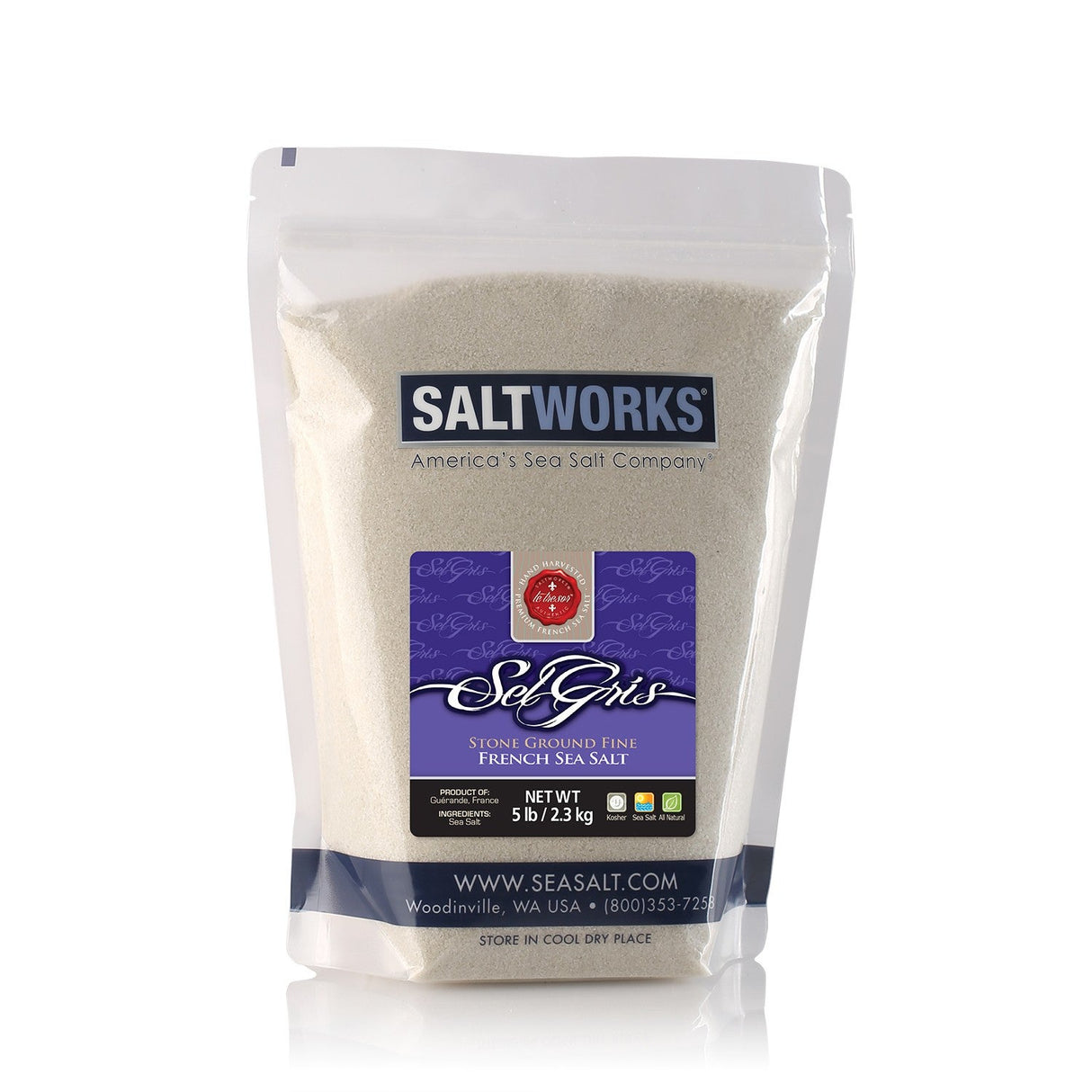 Salt, Sea, Sel Gris, Fine,1 - 5 POUND
