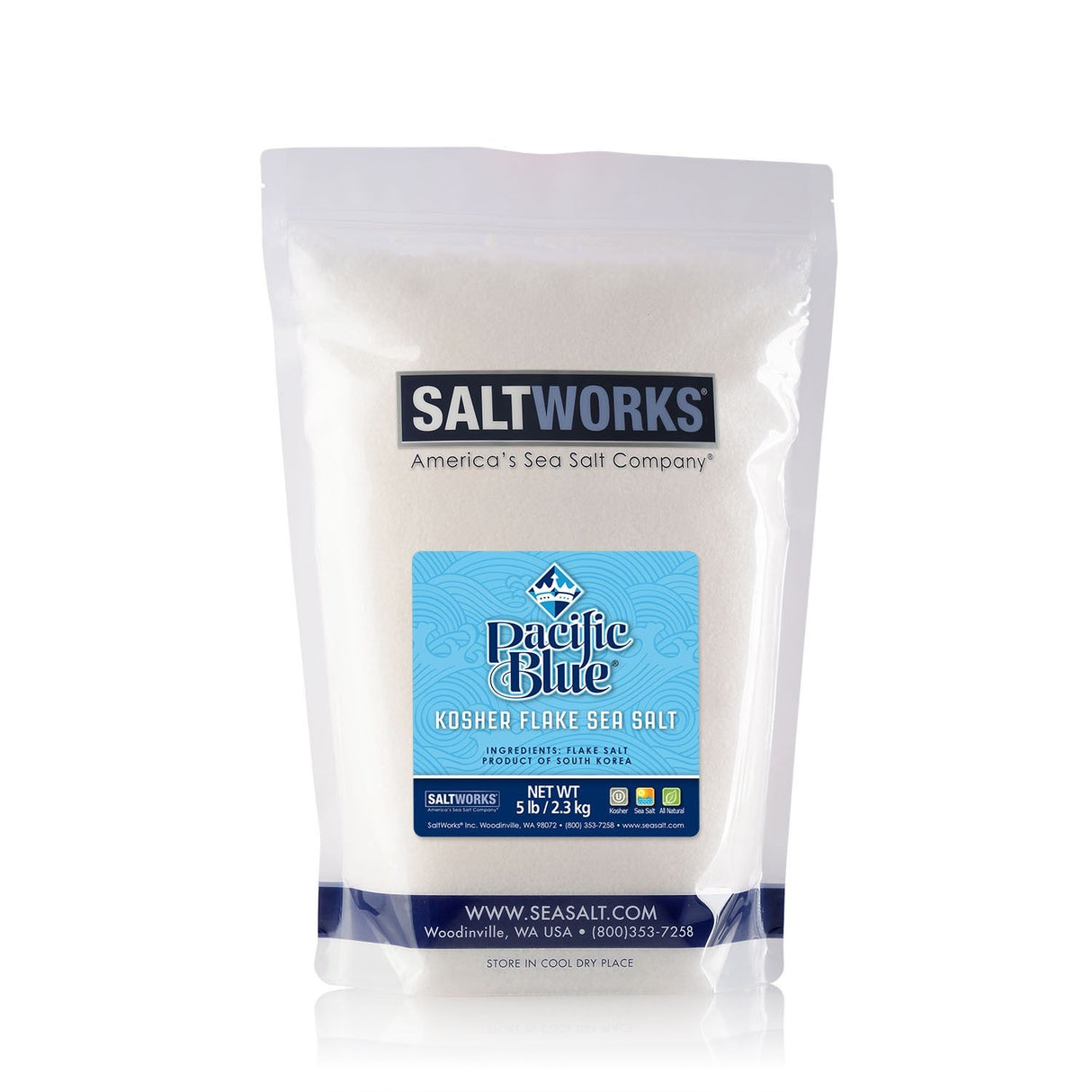 Salt, Sea, Pacific Blue, Flake,1 - 5 POUND