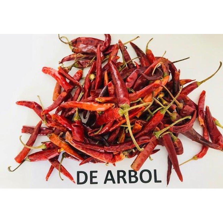 Peppers, Chili De Arbol, Whole, Dried, Bulk,1 - 25 POUND