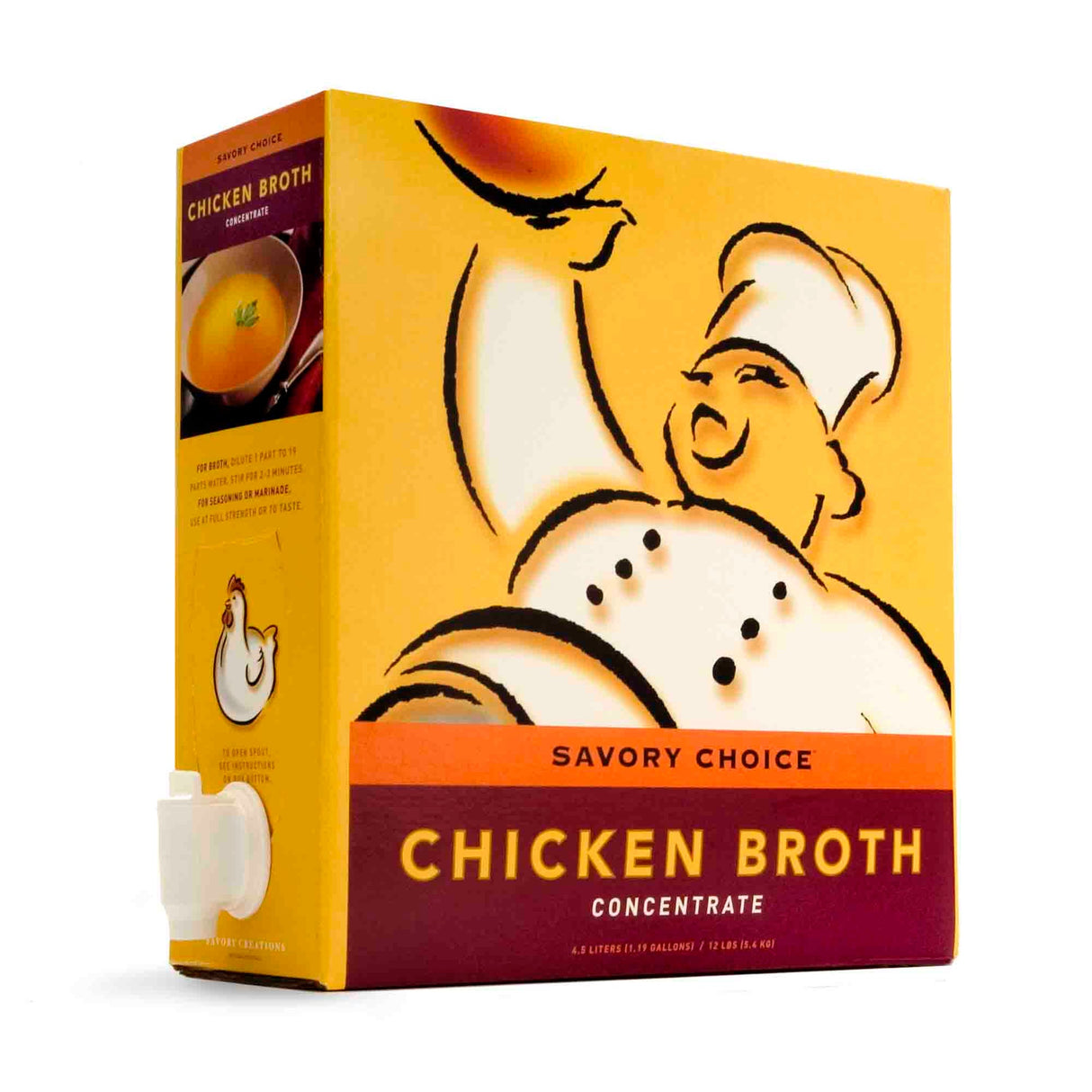 Broth, Chicken, Concentrate, Bag-In-Box,1 - 4 LITER
