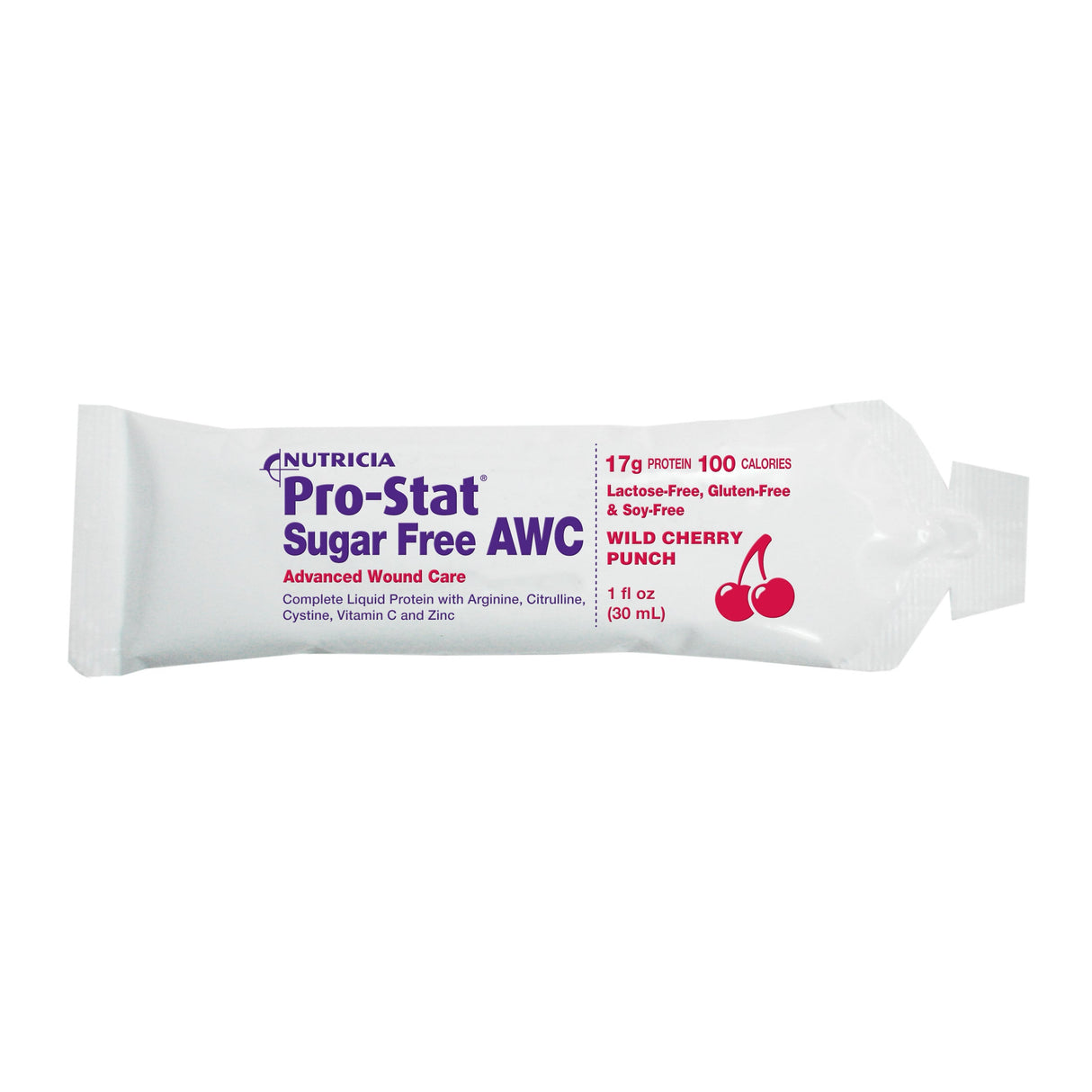 Supplement, Protein Drink, Sugar-Free, Wild Cherry Punch, Single-Serve, Shelf-Stable, Packets, 1 Ounce,4 - 24 COUNT