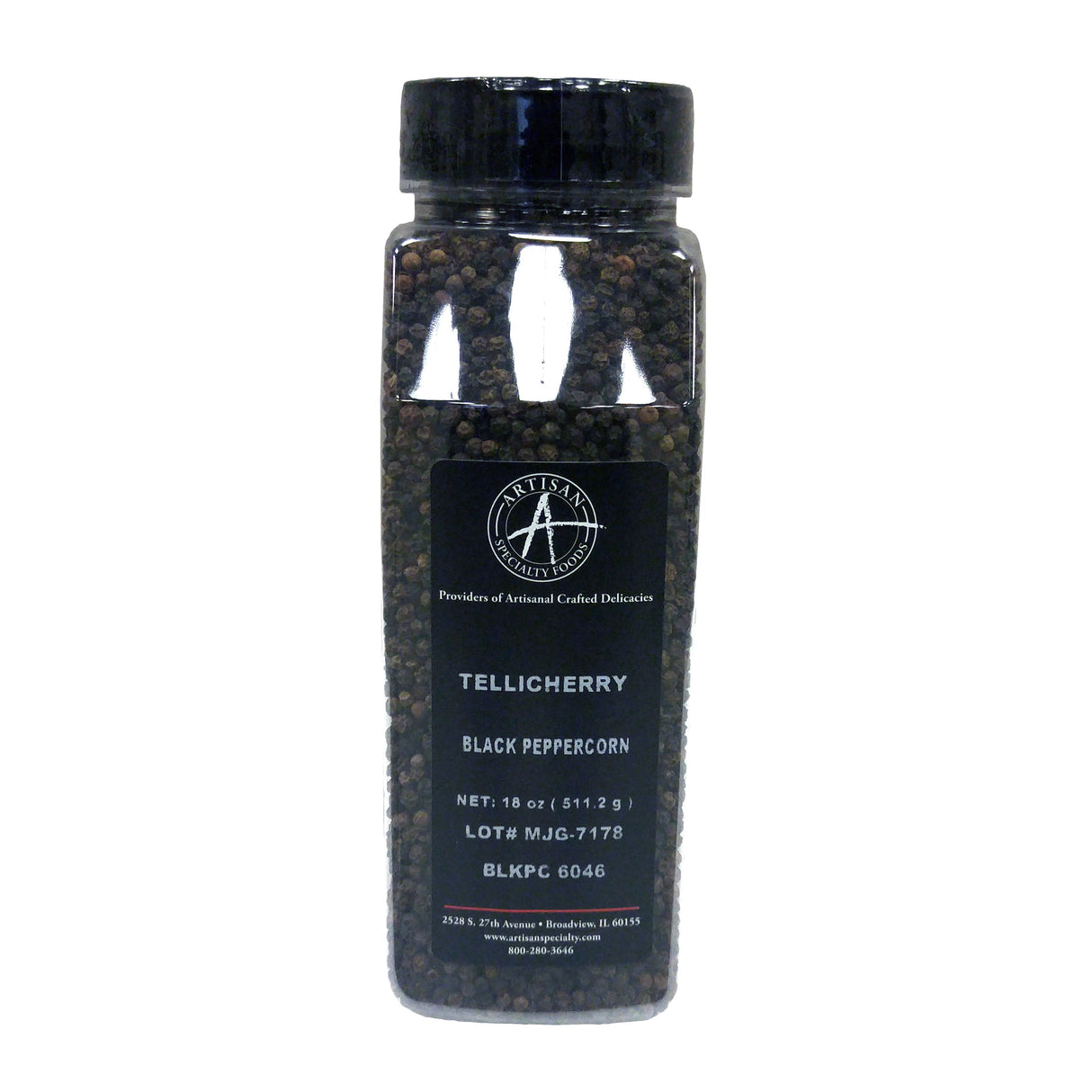 Peppercorns, Black Telicherry, Fresh,1 - 18 OUNCE