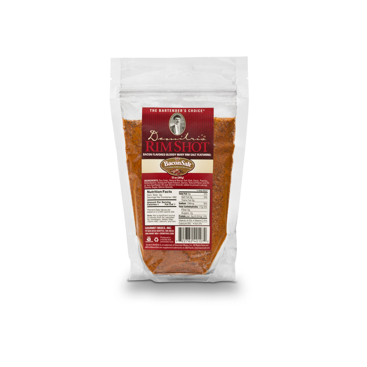 Seasoning, Cocktail Rimmer, Granulated, Bacon Flavored,4 - 12 OUNCE