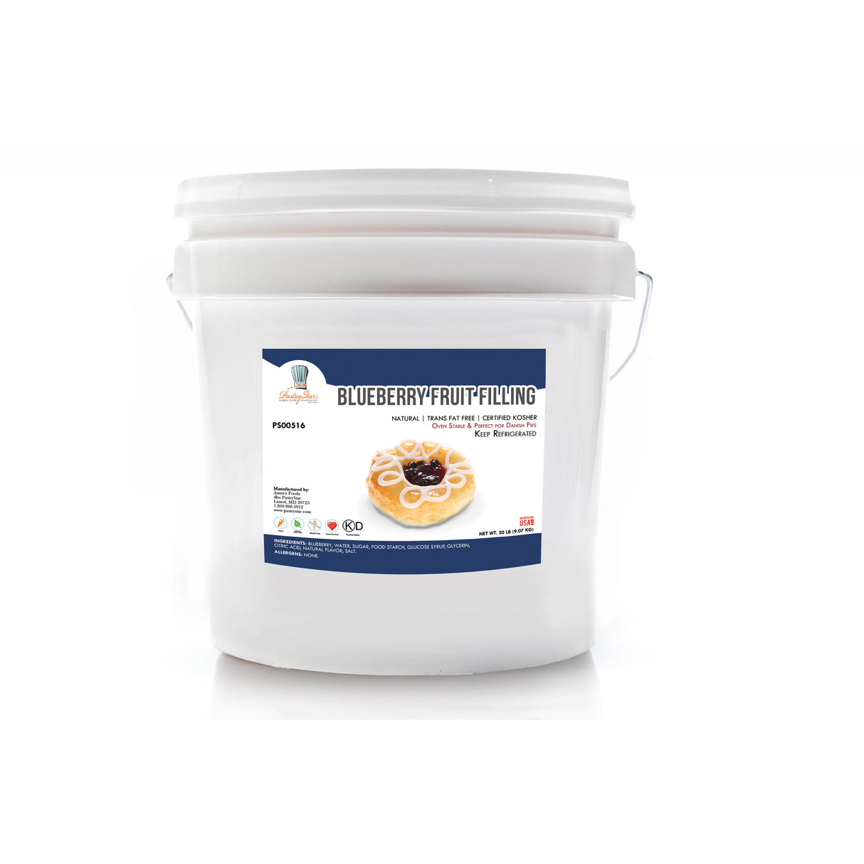 Filling, Pastry, Blueberry,1 - 20 POUND