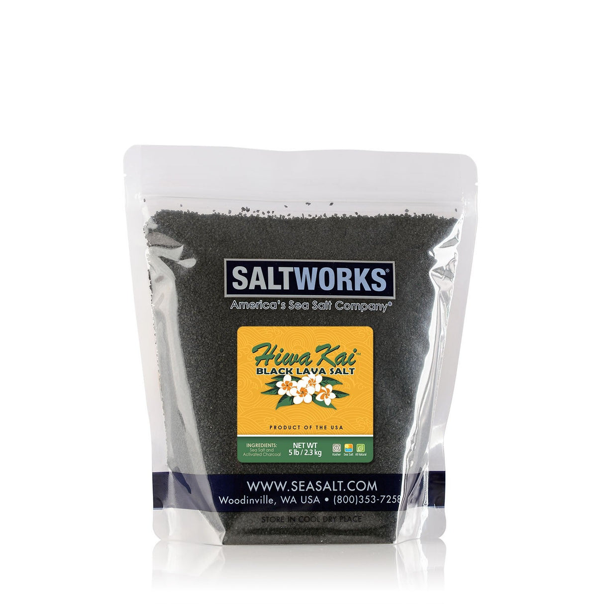 Salt, Sea, Hawaiian Black, Coarse,1 - 5 POUND