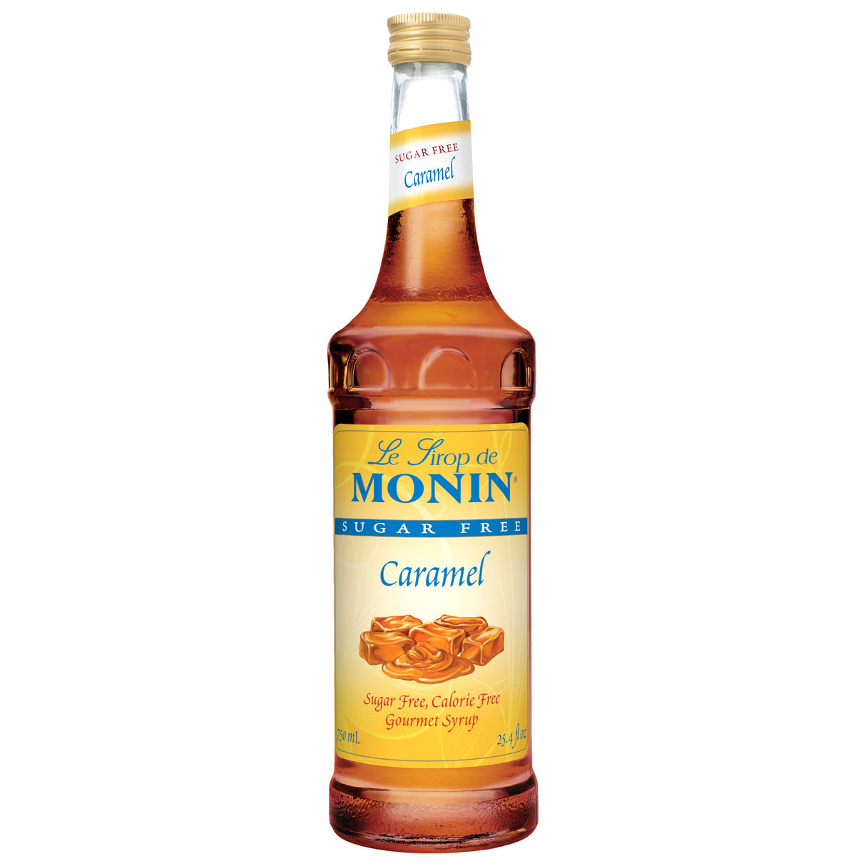 Beverage Syrup, Caramel, Sugar-Free, Glass,12 - 750 ML