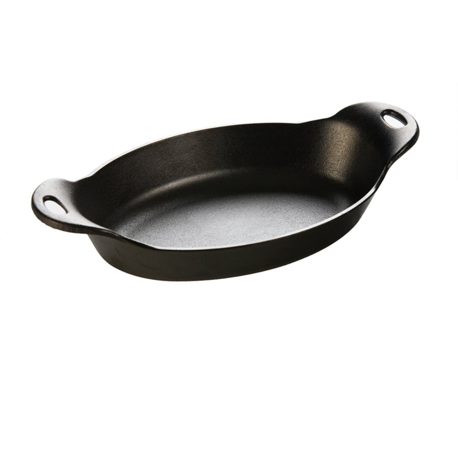Dishes, Serving, 36 Ounce, Oval, Cast Iron, with Handles,4 - 36 OUNCE