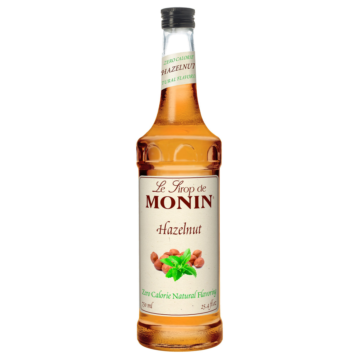 Beverage Syrup, Natural Hazelnut, Glass,6 - 750 ML