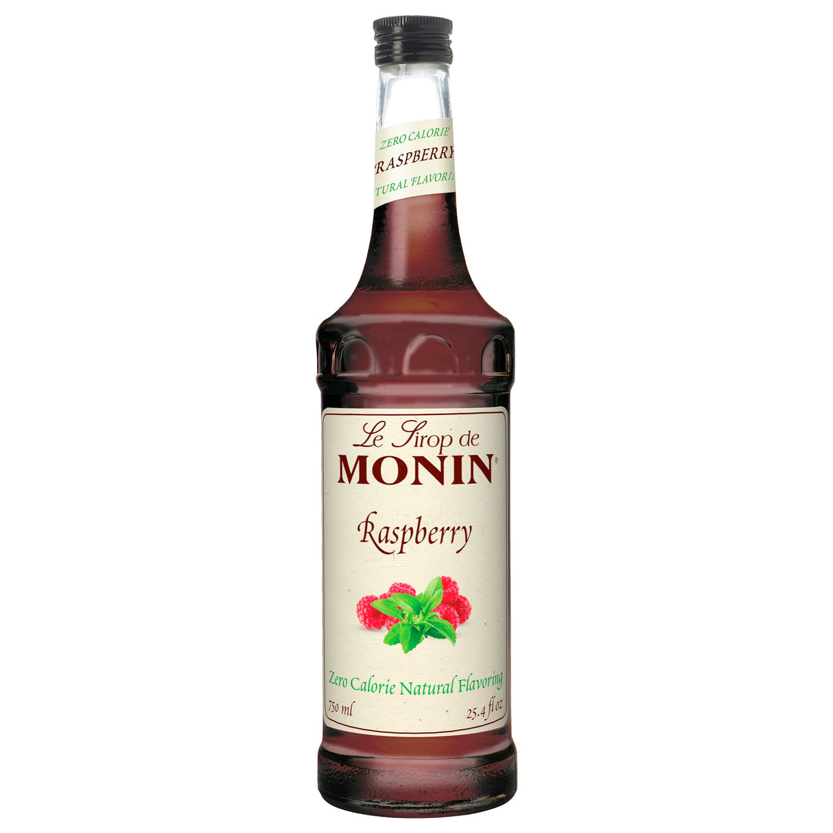 Beverage Syrup, Natural Raspberry, Glass,6 - 750 ML