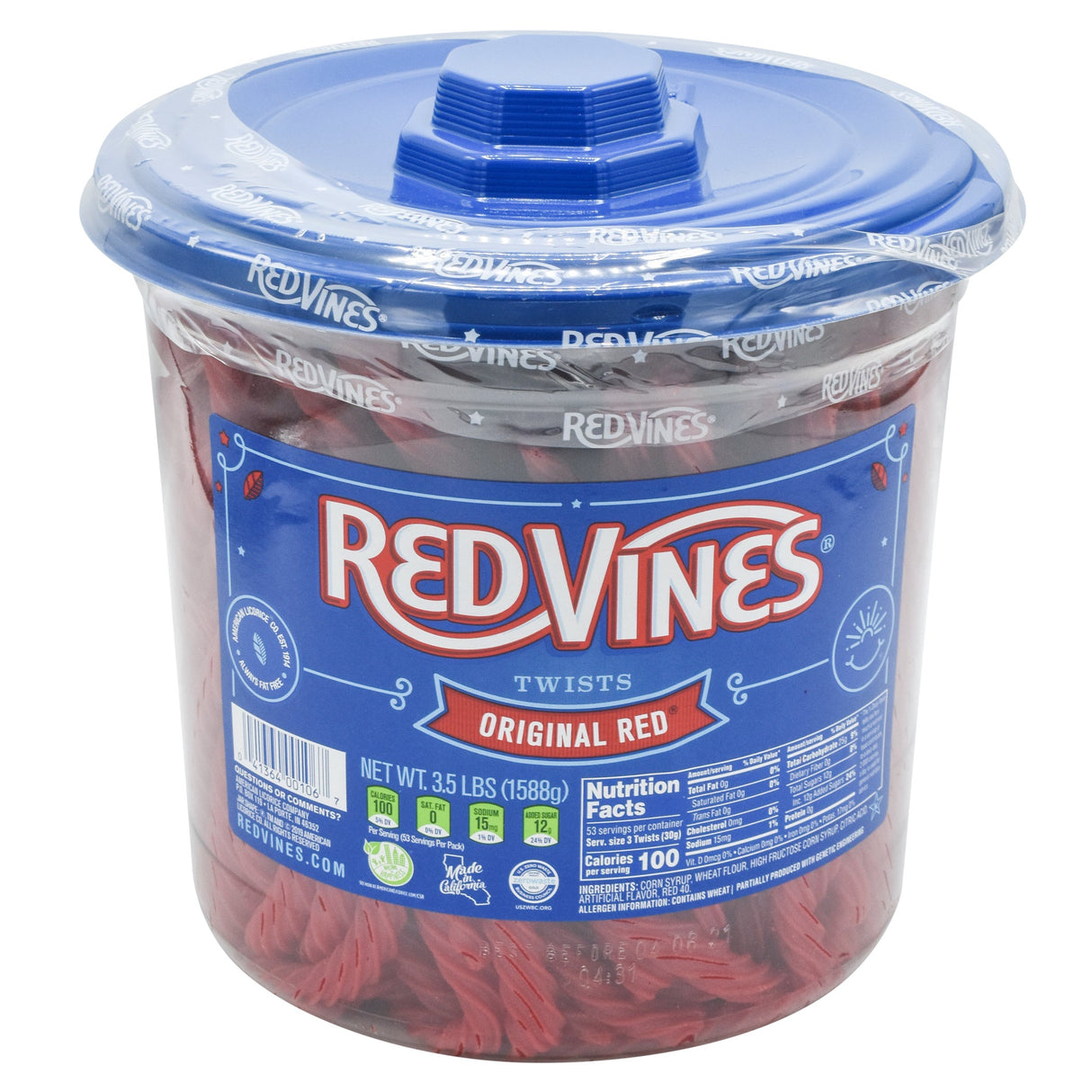 Candy, Twists, Original Red,4 - 3.5 POUND