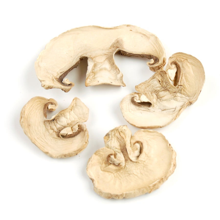 Mushrooms, White Button, Dried, Sliced,1 - 16 OUNCE