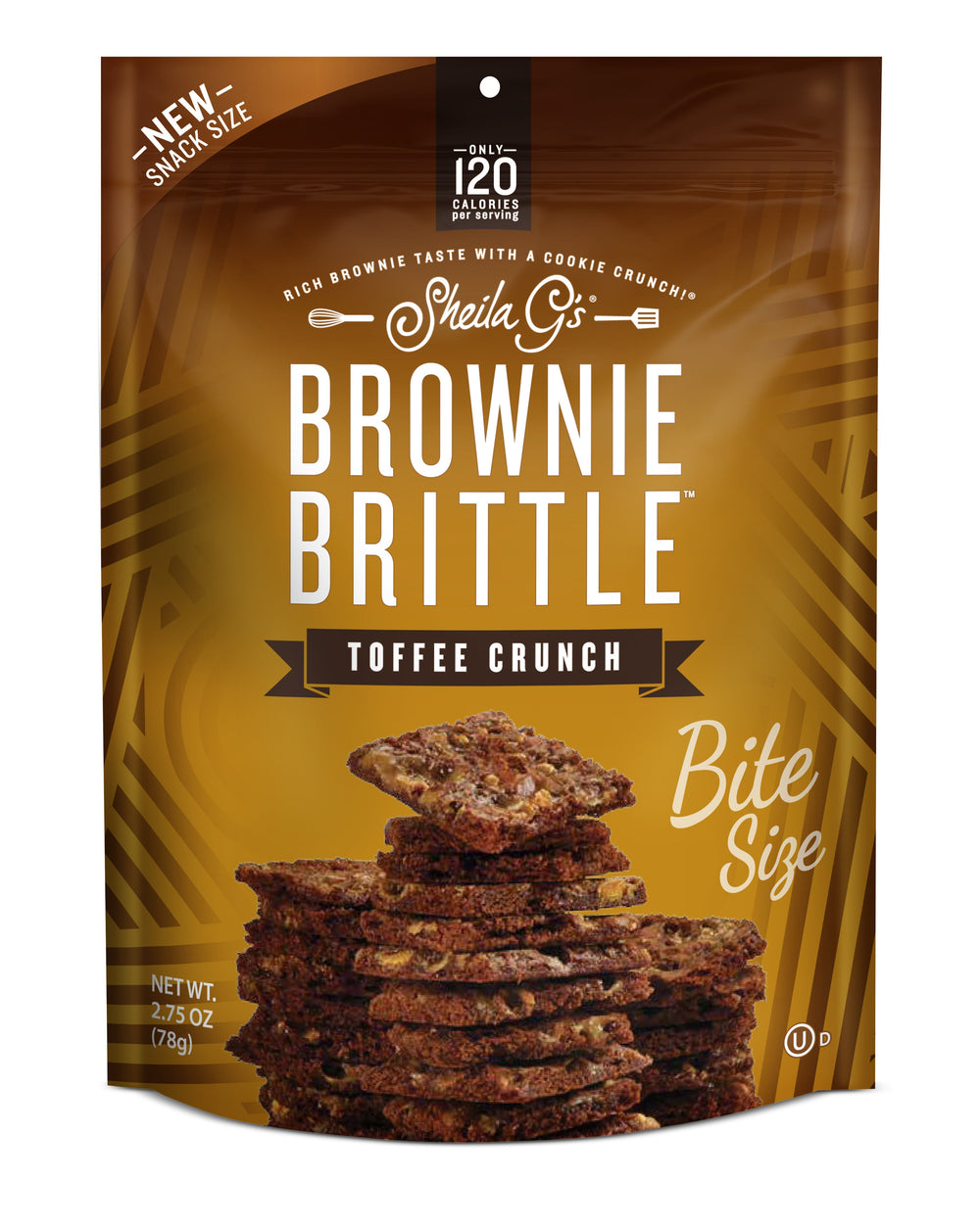 Brownie Brittle, Bite Size, Coffee Crunch, Shelf-Stable,8 - 2.75 OUNCE