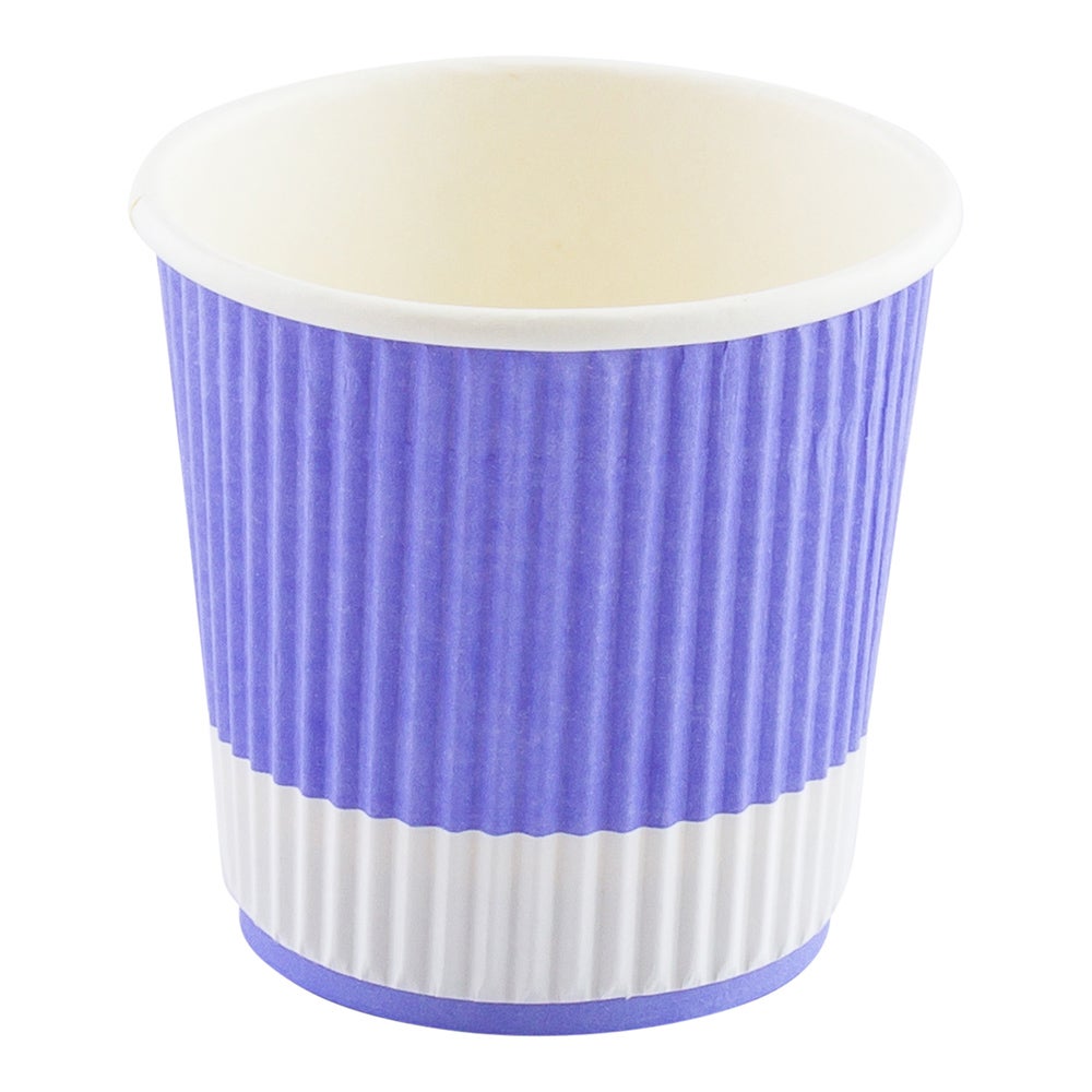 Cups, Hot, 4 Ounce, Paper, Light Purple, Ripple Wall, 4 Ounce,1 - 500 COUNT