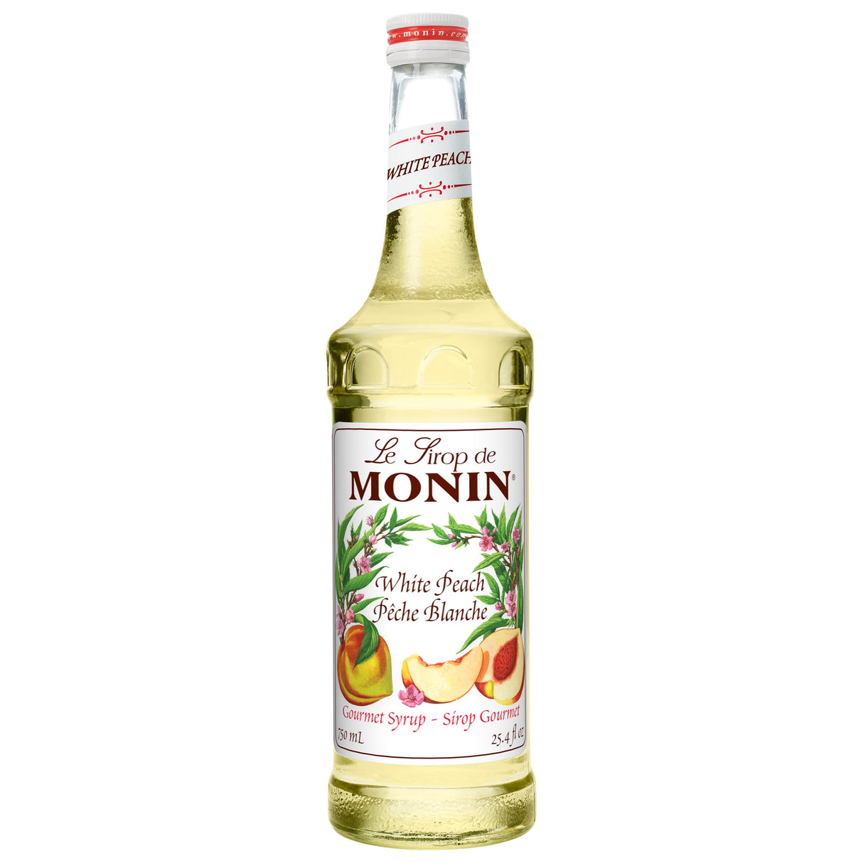 Beverage Syrup, White Peach, Glass,12 - 750 ML