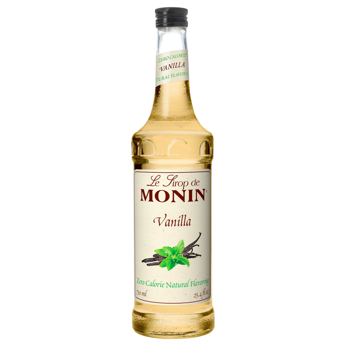 Beverage Syrup, Natural Vanilla, Glass,6 - 750 ML