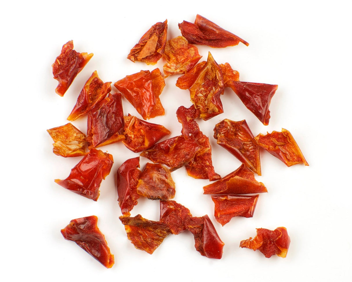 Peppers, Red Bell, 1/4 Inch Diced, Dried,1 - 25 POUND