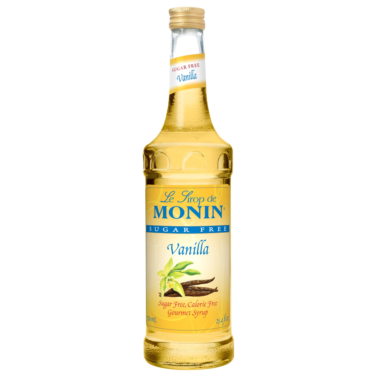 Beverage Syrup, Vanilla, Sugar-Free, Glass,12 - 750 ML