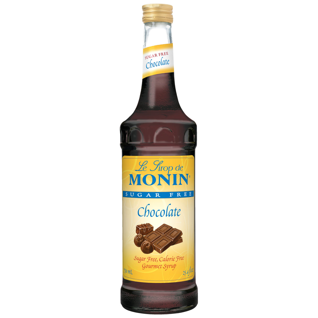 Beverage Syrup, Chocolate, Sugar-Free, Glass,12 - 750 ML