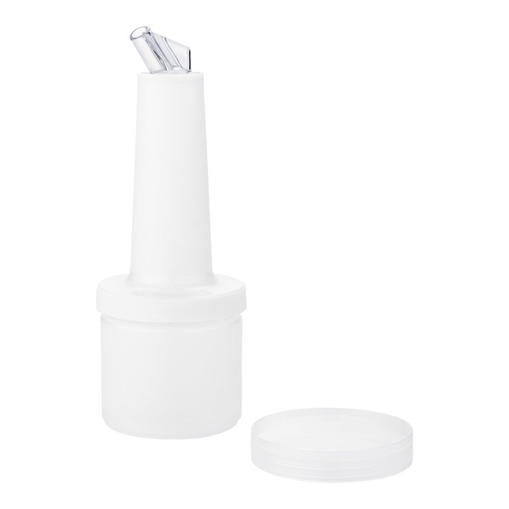 Bottle, Pour, 0.5 Quart, Translucent Plastic, with Clear Spout & Lid, 16 Fluid Ounce,1 - 1 EACH