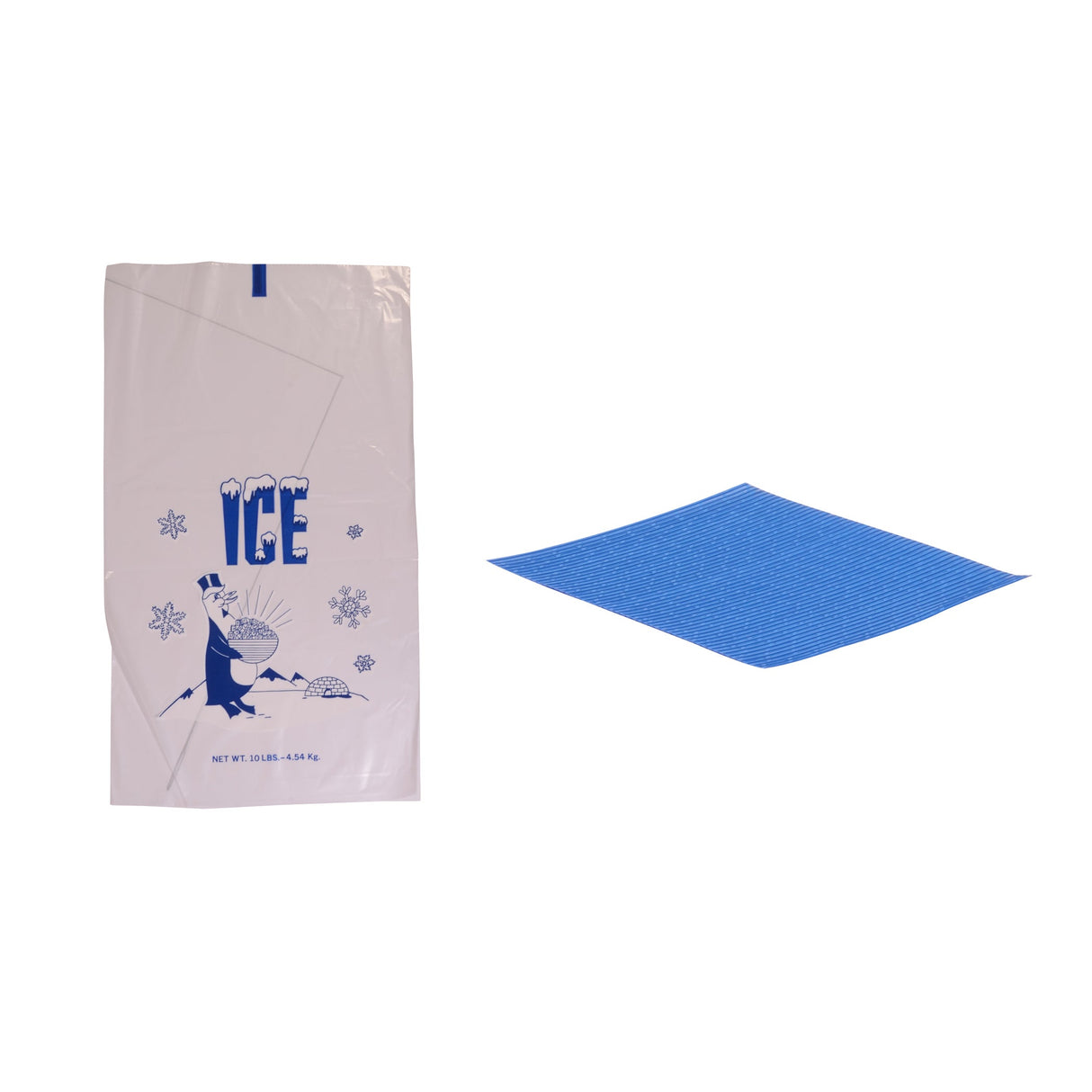 Bags, Ice, 10 Pound, Plastic, Clear, Printed, 1.5 Mil,1 - 1000 COUNT