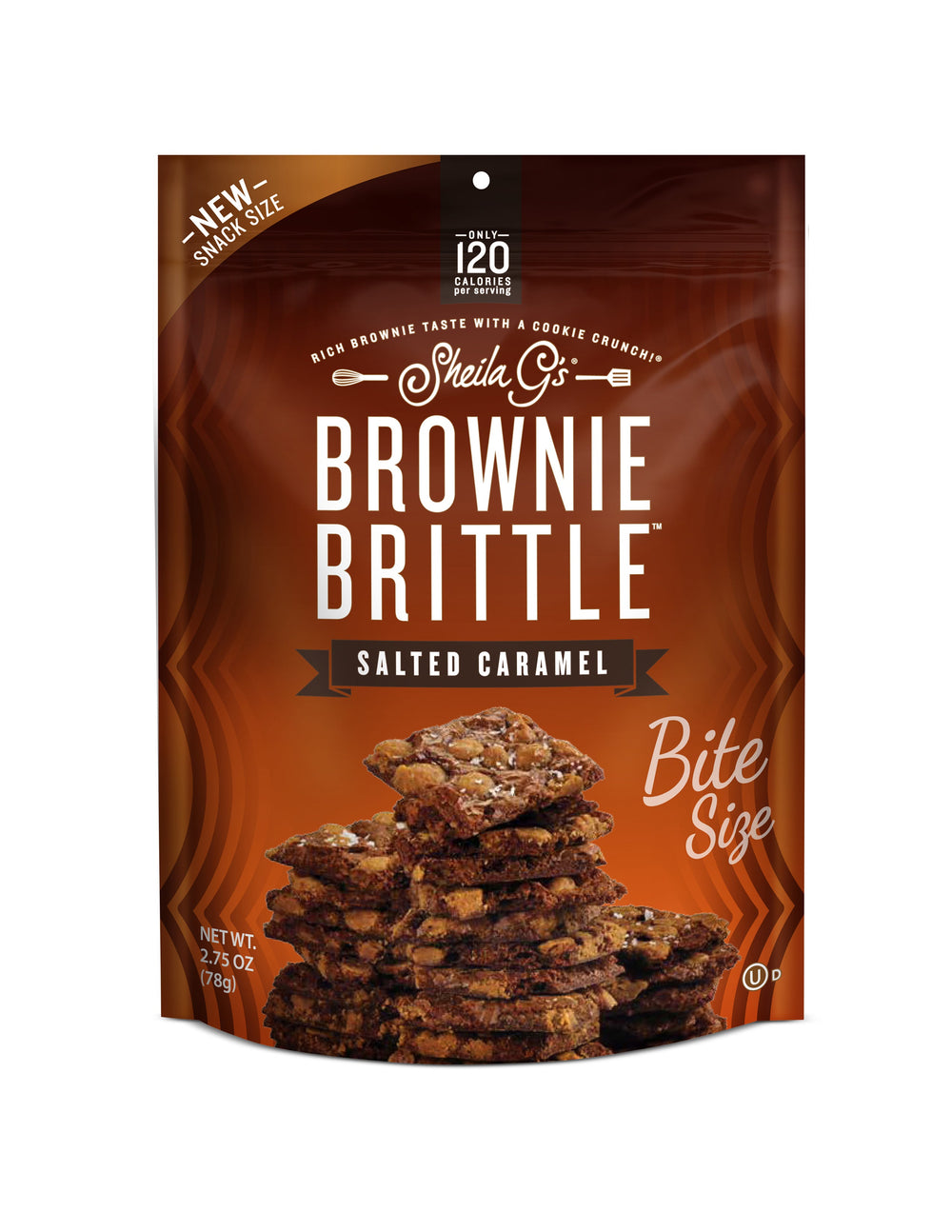 Brownie Brittle, Bite Size, Salted Caramel, Shelf-Stable,8 - 2.75 OUNCE